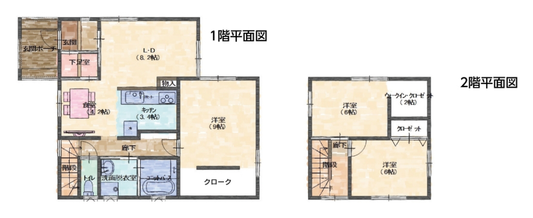 TypeAの間取り図