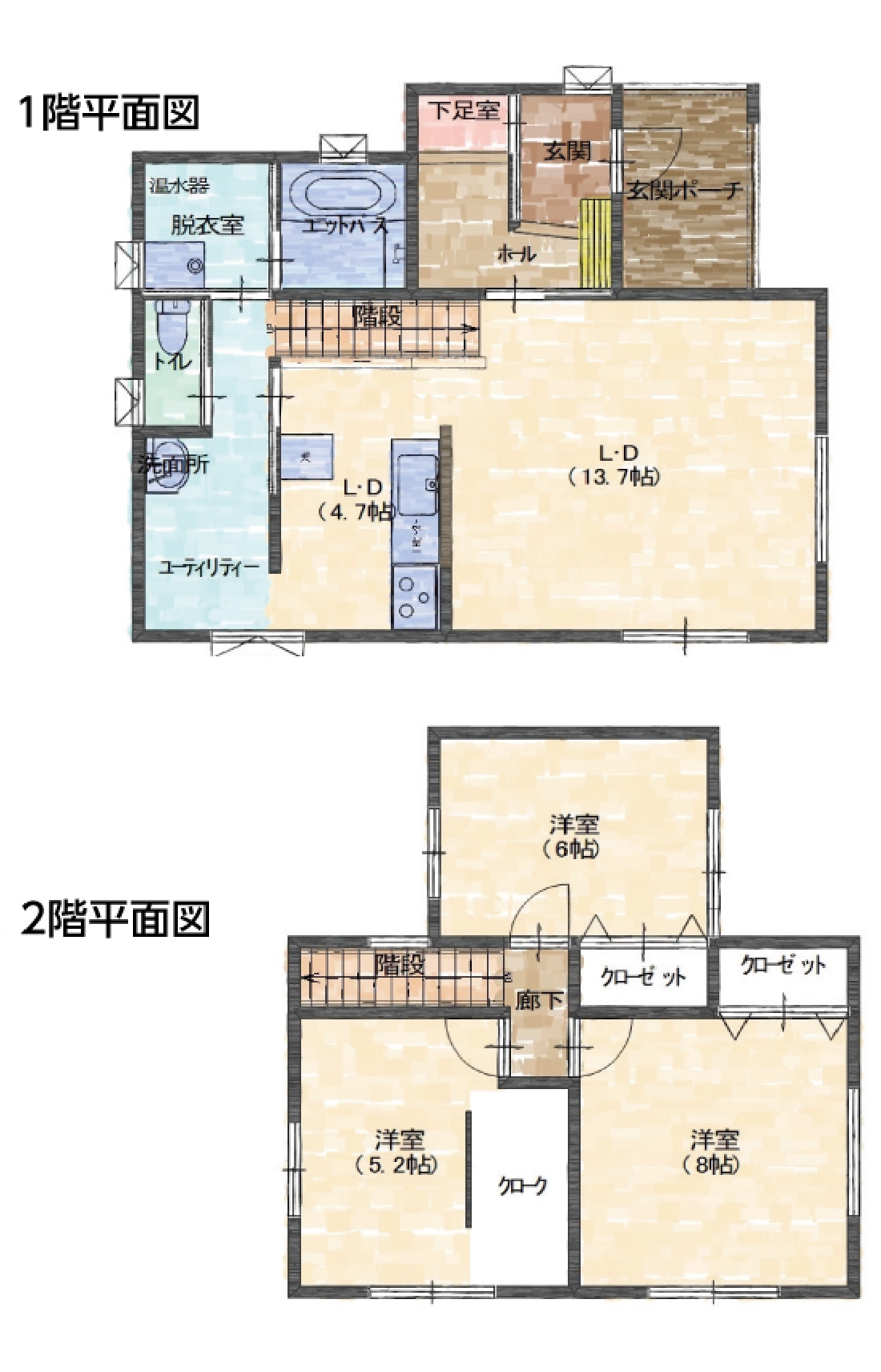 TypeCの間取り図_1階平面図